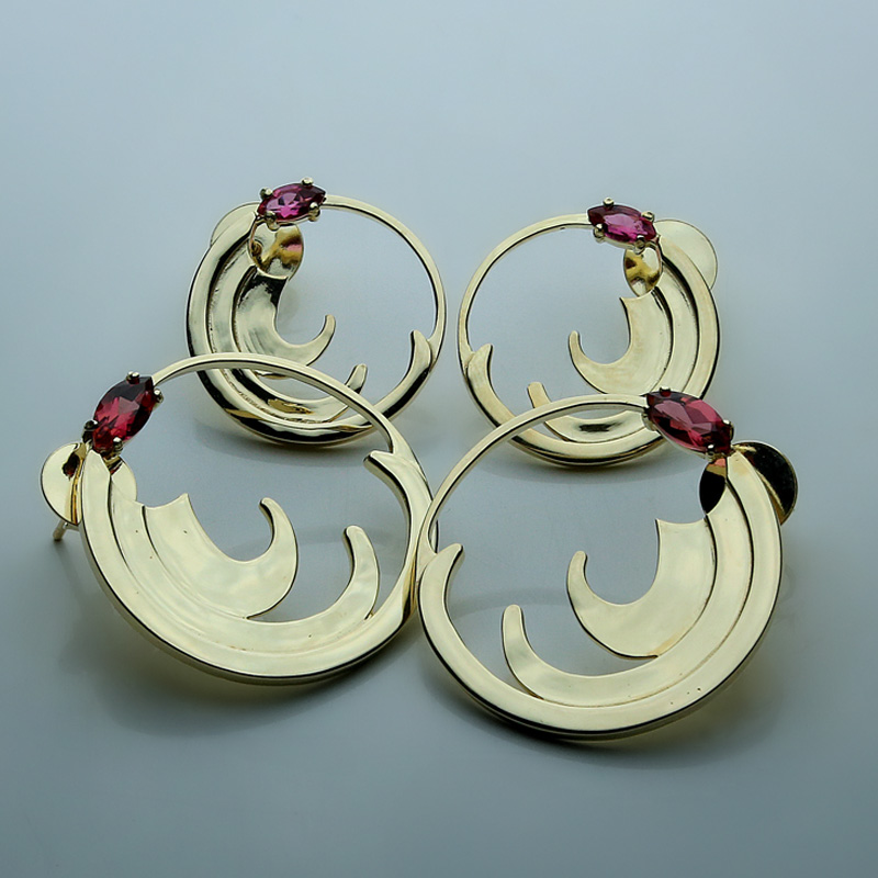 Brinco Alma Turmalina Rosa